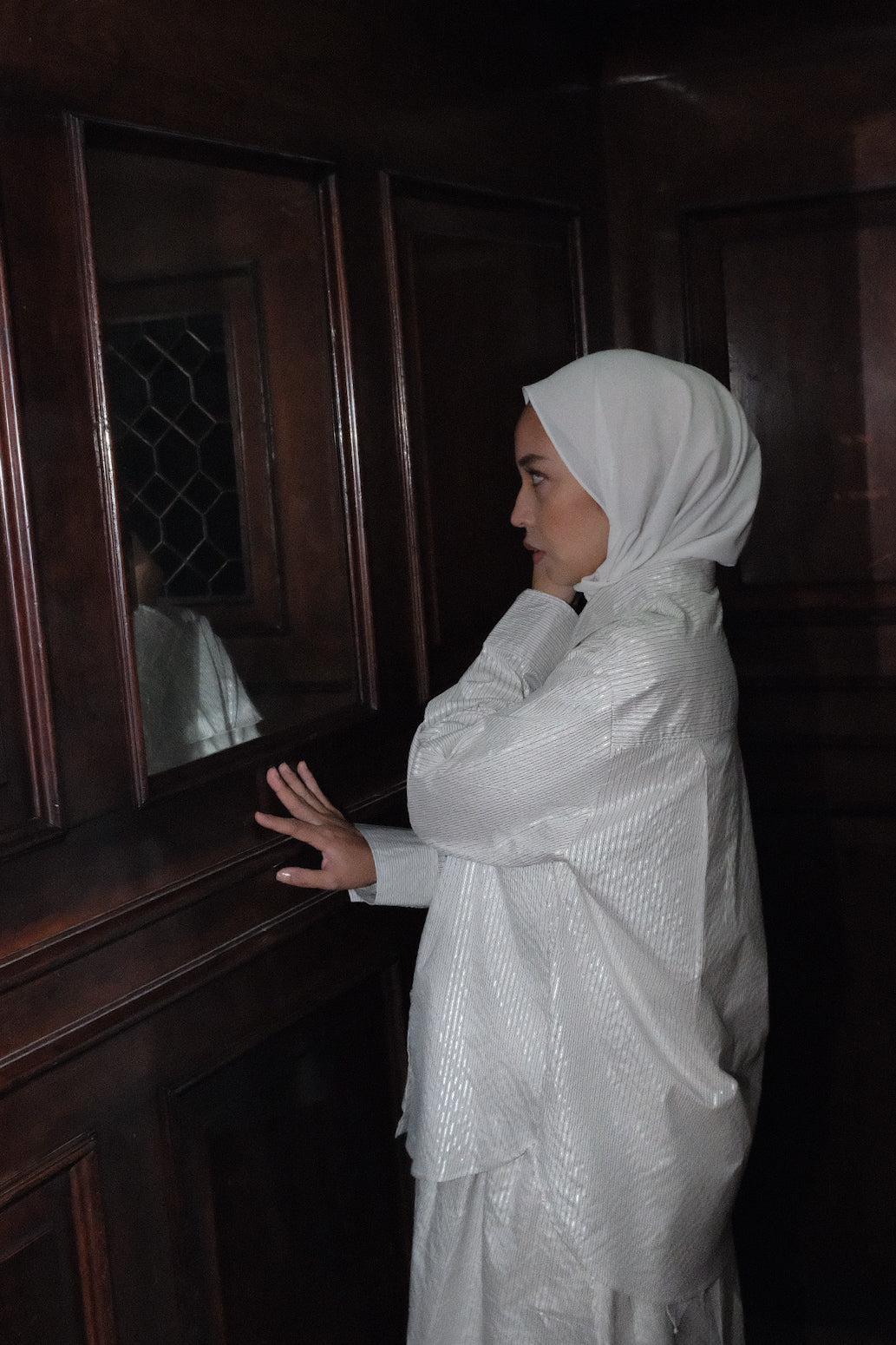 Ara Striped Set in Silver Metallic