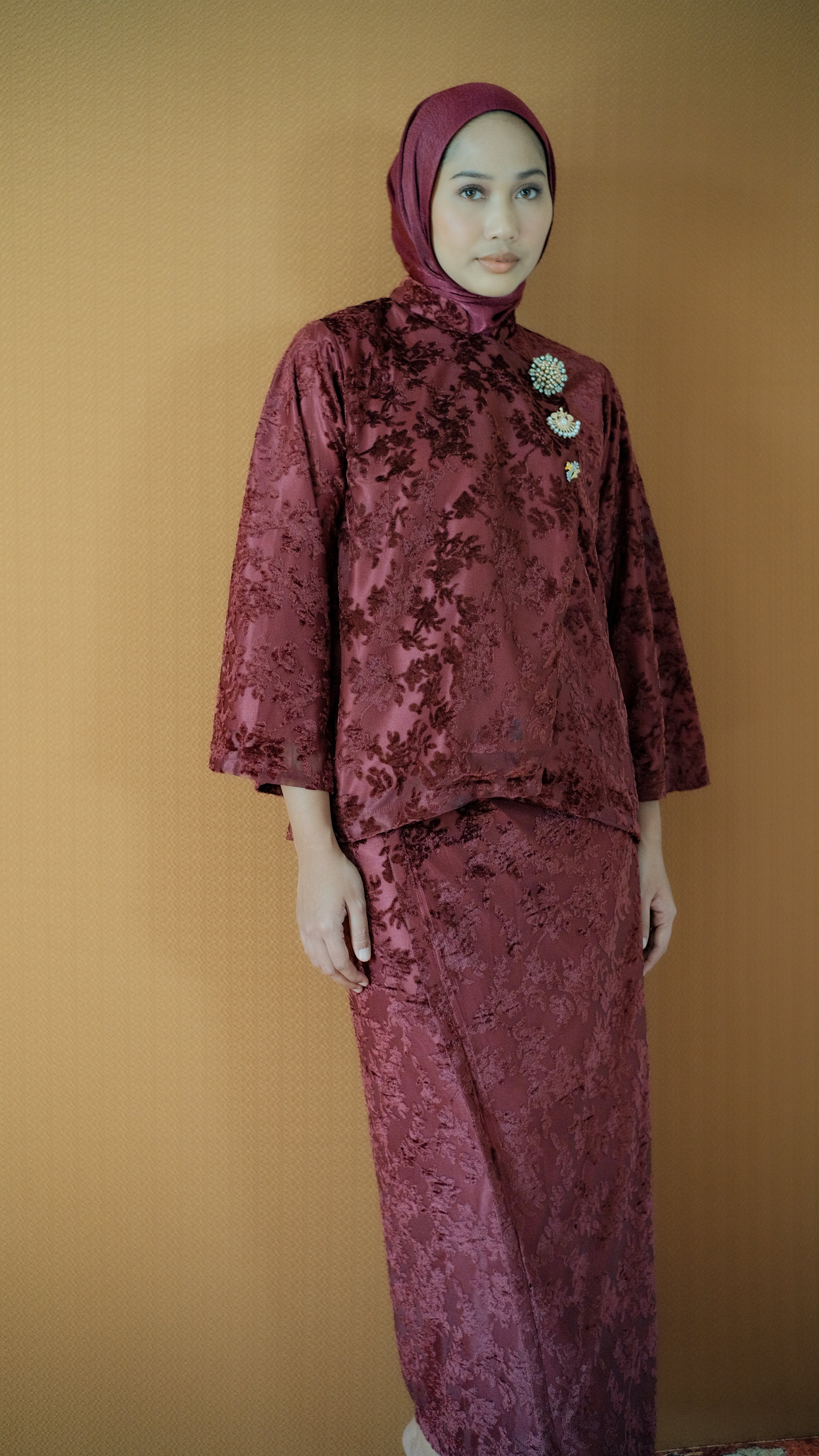 Nara Kebaya in Maroon